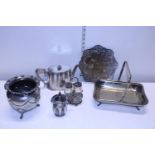 A selection of silver plated ware