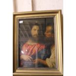 A antique framed Medici Society print. 56cmX57 postage unavailable.