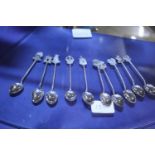 A selection of Malaysian silver spoons (some marked 1260B)