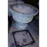 A stone planter on stand, postage unavailable