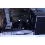 A vintage Ferguson Studio 20D turntable and cassette player with speakers, postage unavailable