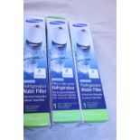 Three boxed Samsung refrigerator water filters