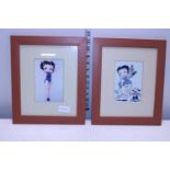 Two framed Betty Boop prints