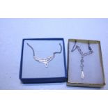 Two sterling silver necklaces