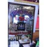 A large Chivas Regal advertising mirror, 66cm X 96cm postage unavailable