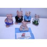 Five collectable Natwest piggies by Wade