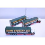Three Eddie Stobart die-cast truck models