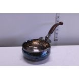 A unusual 925 silver sauce pan with wooden handle total weight 235g