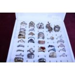 A large selection of assorted dress rings