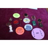 Fifteen assorted colliery miners strike badges