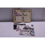 A vintage stamp album with a good selection of GB and world stamps