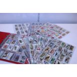 A album full of complete sets of cigarette cards
