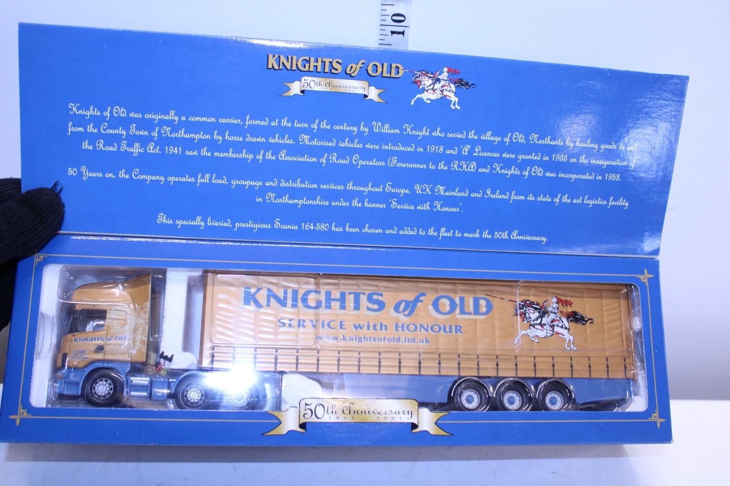 A boxed Corgi Knights of Old truck model CC12911
