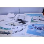 A job lot of assorted aviation prints etc