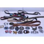 A good selection of vintage belts and buckles