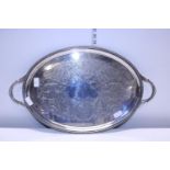A large quality Mappin & Webb silver plated serving tray