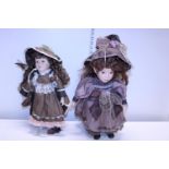 Two vintage bisque headed dolls