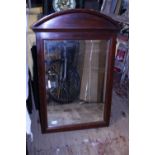 A vintage mahogany framed over mantle mirror, shipping unavailable