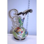 A vintage H. Bequet Belgian hand painted jug (two small nibbles to rim)