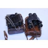 A pair of Aitchison London Binoculars and a pair of Ross London binoculars with cases