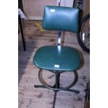 A vintage Steelfurn adjustable machinist style chair,shipping unavailable