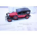 A boxed 1990 Franklin Mint die-cast car model Mercedes - Benz 77OK