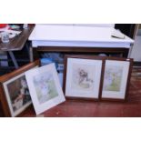 A selection of framed art work, shipping unavailable