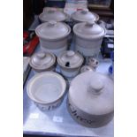 A large stoneware selection of kitchen storage, shipping unavailable