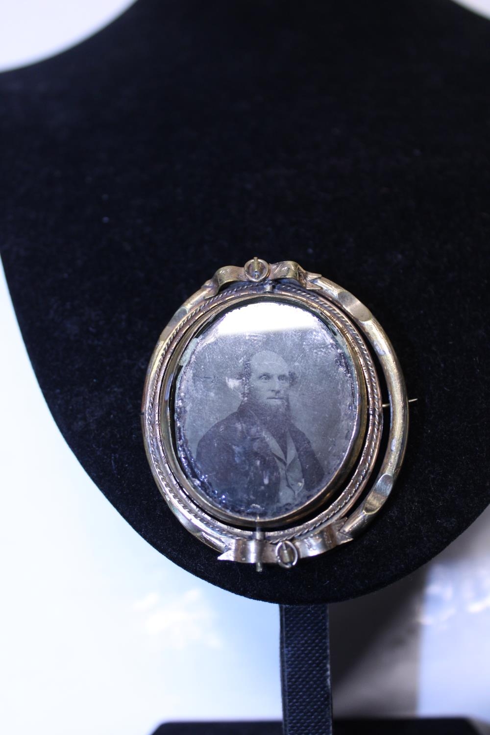 A Victorian photo brooch