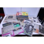 A boxed full of vintage scrap books all relating to football teams