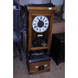 A antique National Time recorders clocking in clock in working order, shipping unavailable