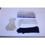 A selection of vintage ladies evening gloves