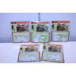 Five Airfix English Musketeer models