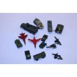 A job lot of assorted military die-cast models