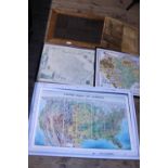 A job lot of assorted framed maps etc, shipping unavailable
