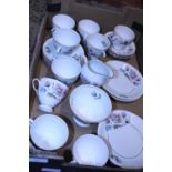 Two vintage bone china tea services, shipping unavailable