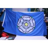 A large fabric & sewn Yorkshire flag nine foot x four foot