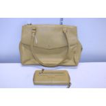 A ladies Ashwood leather handbag and purse set