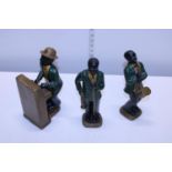 Three vintage ceramic musical themed figures