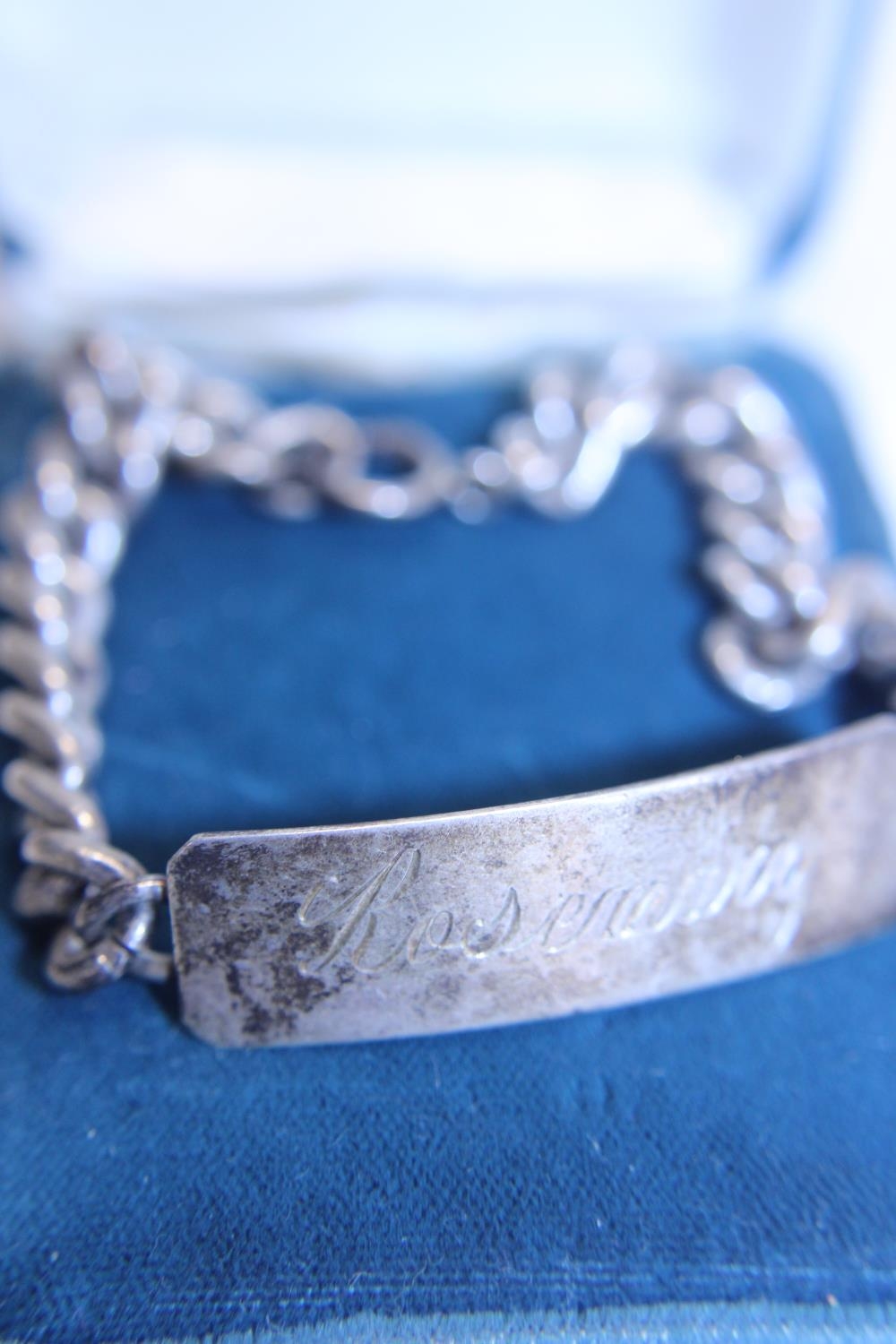 A sterling silver ID bracelet 29g