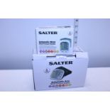 Two boxed Salter blood pressure monitors