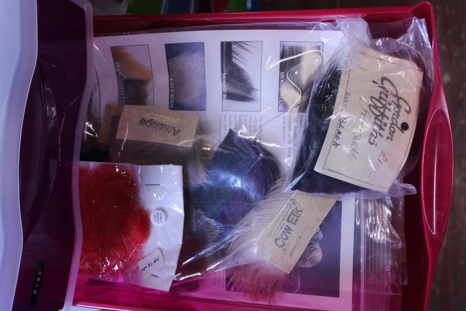 A eight drawer storage cabinet full of fly fishing accessories including feathers etc. Postage - Image 3 of 9