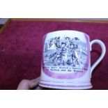 A antique 19th century Sunderlandware mug