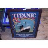 A wooden Titanic wall hanging plaque. Postage unavailable