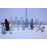 A selection of antique glass bottles. Postage unavailable