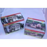 Two boxed Hornby models (Skaledale East signal box & NER Weybridge)