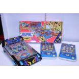 A selection of assorted arcade pinball games including Crash Test Dummies pinball