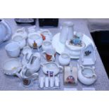 A selection of vintage crested ware