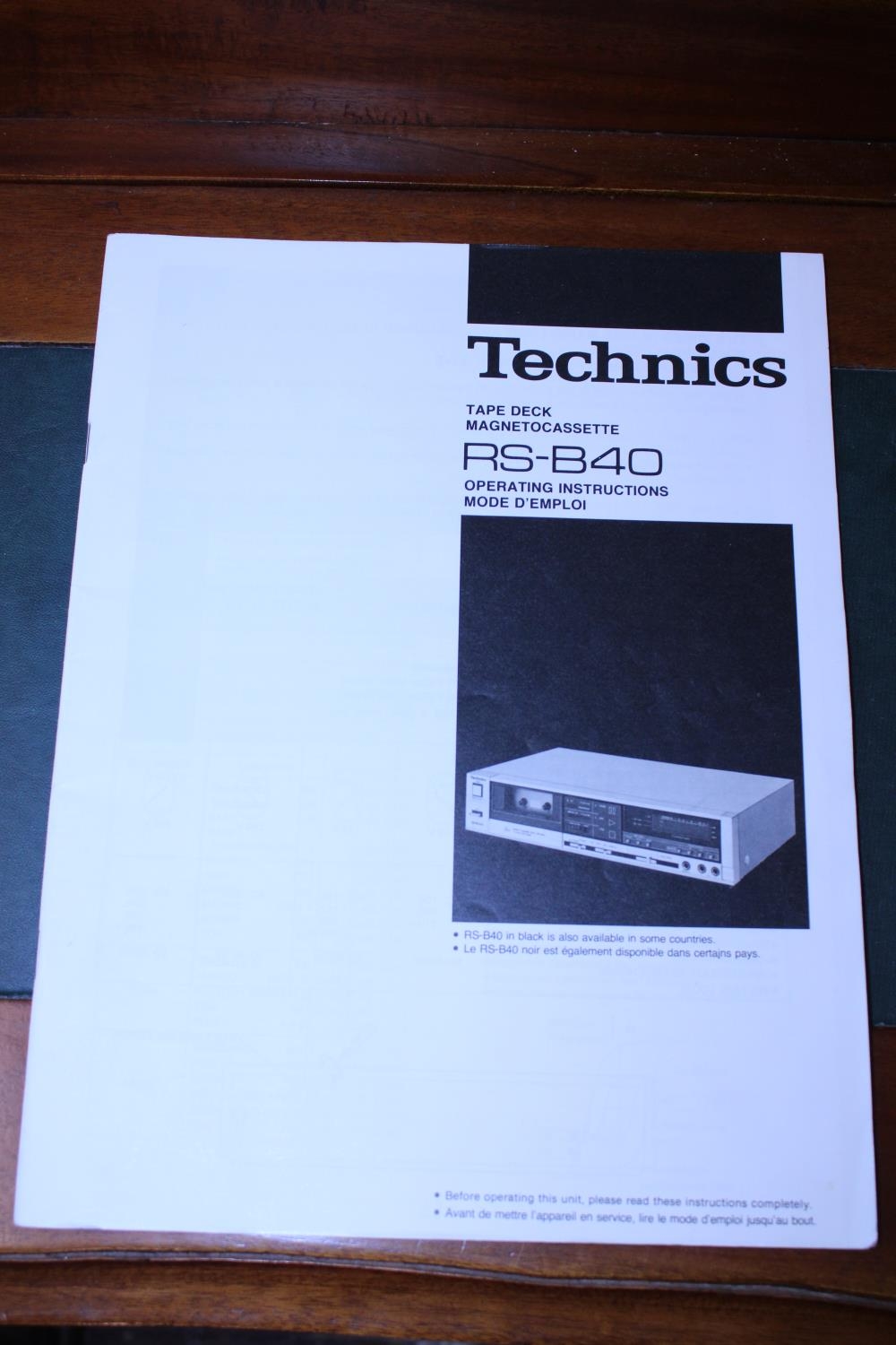 A boxed technics RS-B40 tape deck