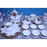 Twenty seven pieces of Royal Albert old country roses